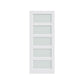 80" X 24" White Wood And Glass Slab Door