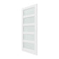 80" X 36" White Wood And Glass Slab Door
