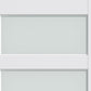 80" X 36" White Wood And Glass Slab Door