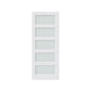 80" X 36" White Wood And Glass Slab Door