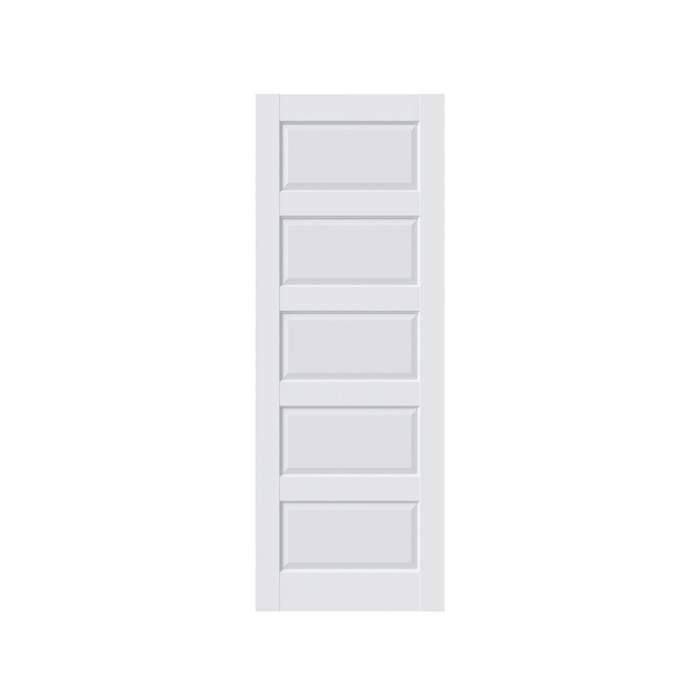 80" White Wood Slab Door