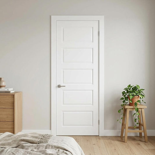 80" X 24" White Wood Slab Door