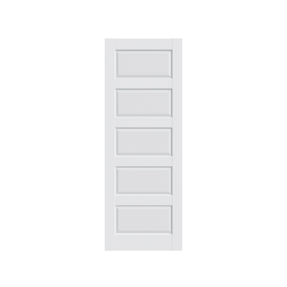80" White Wood Slab Door