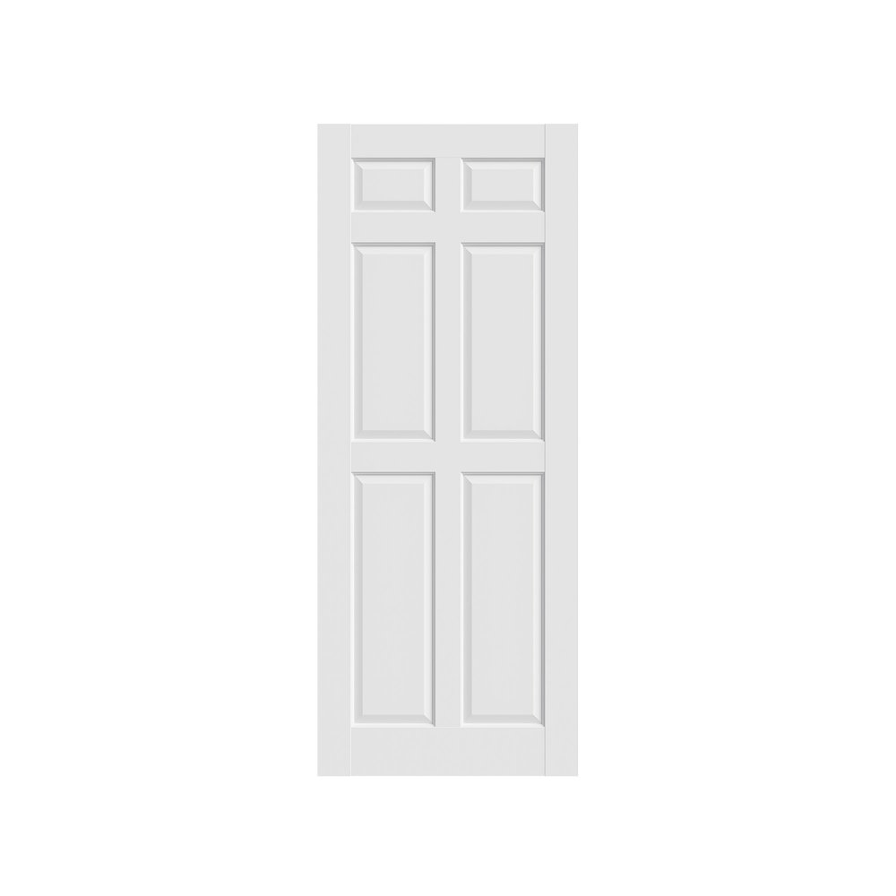 80" White Wood Slab Door