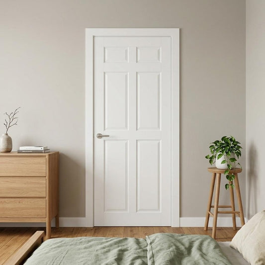 80" X 24" White Wood Slab Door