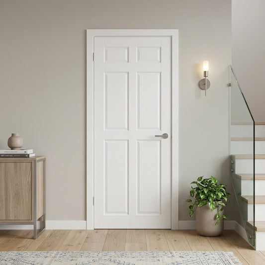 80" X 30" White Wood Slab Door