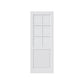 96" X 24" White Wood And Glass Slab Door