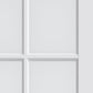 96" X 24" White Wood And Glass Slab Door