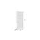 96" X 30" White Wood And Glass Slab Door