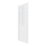 96" X 30" White Wood And Glass Slab Door