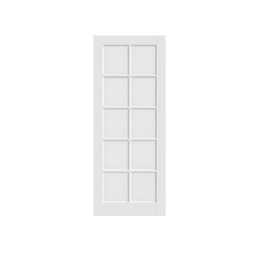80" X 24" White Glass French Doors