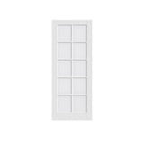 80" White Glass French Doors