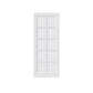 80" White Glass French Doors