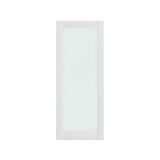 80" X 24" White Wood And Glass Slab Door