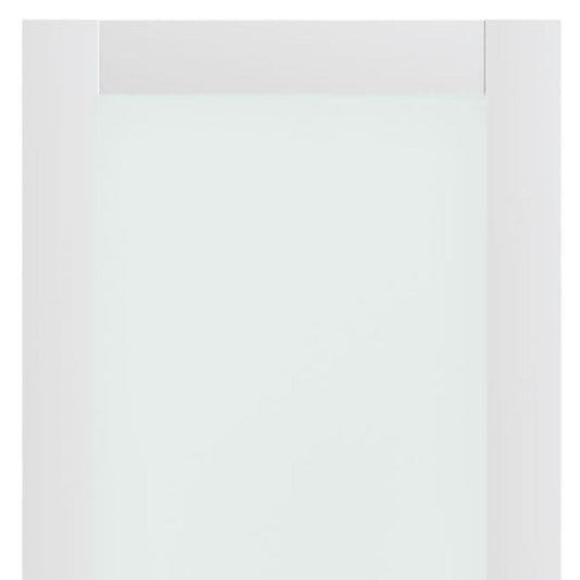 80" X 28" White Wood And Glass Slab Door