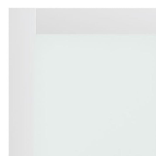 80" X 32" White Wood And Glass Slab Door