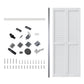 Set Of Two 78" White Wood Bi-Fold Door