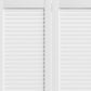 Set Of Two 78" White Wood Bi-Fold Door