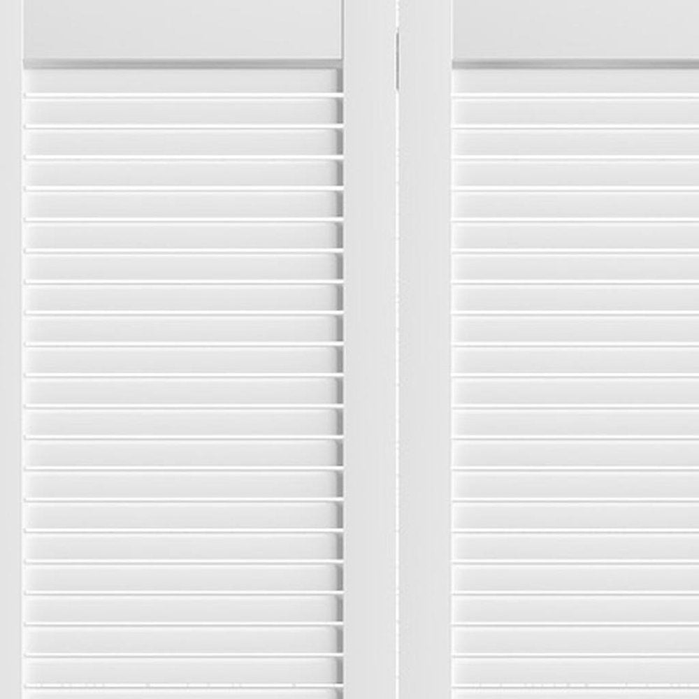 Set Of Two 78" White Wood Bi-Fold Door
