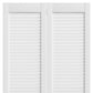 Set Of Two 78" White Wood Bi-Fold Door
