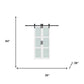Set Of Two 84" X 36" White Glass Sliding Closet Doors