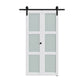 Set Of Two 84" White Glass Bi-Fold Door