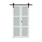 Set Of Two 84" White Glass Bi-Fold Door