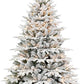 4' White Pre Lit Full Flocked Pine Christmas Tree With Decorations