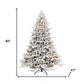 7.5' White Pre Lit Full Flocked Pine Christmas Tree With Decorations