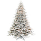 4' White Pre Lit Full Flocked Pine Christmas Tree With Decorations