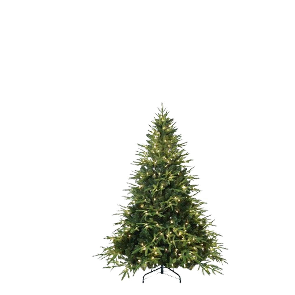 7.5' Pre Lit Full Pine Christmas Tree With Decorations