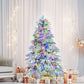 6' White Pre Lit Full Spruce Christmas Tree With Decorations
