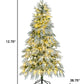 6' White Pre Lit Full Spruce Christmas Tree With Decorations