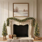 4' White Pre Lit Full Tropical Christmas Tree With Decorations