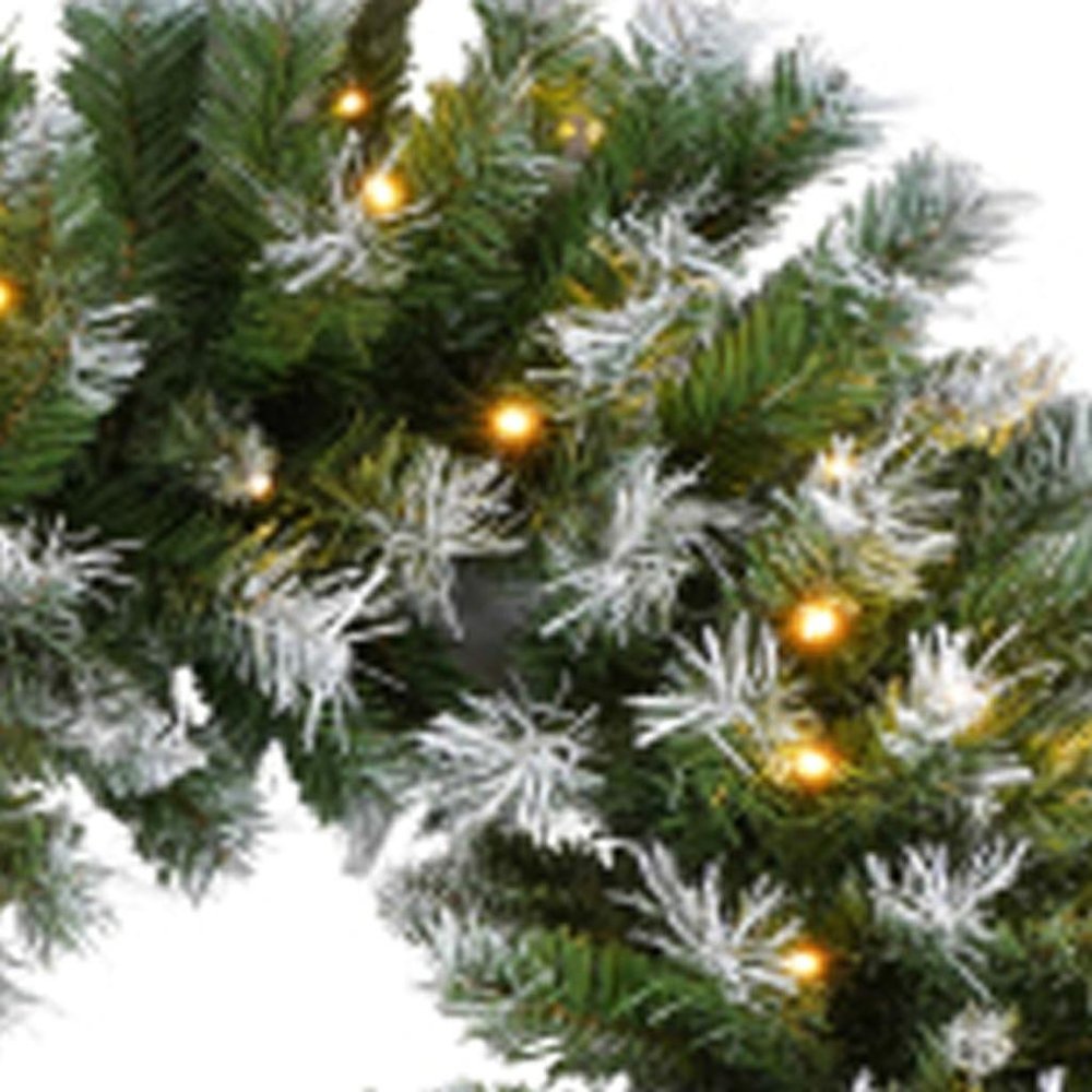 4' White Pre Lit Full Tropical Christmas Tree With Decorations