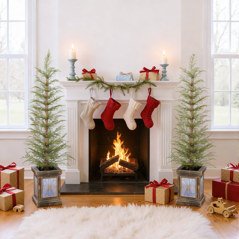 4' Full Tropical Christmas Tree With Decorations