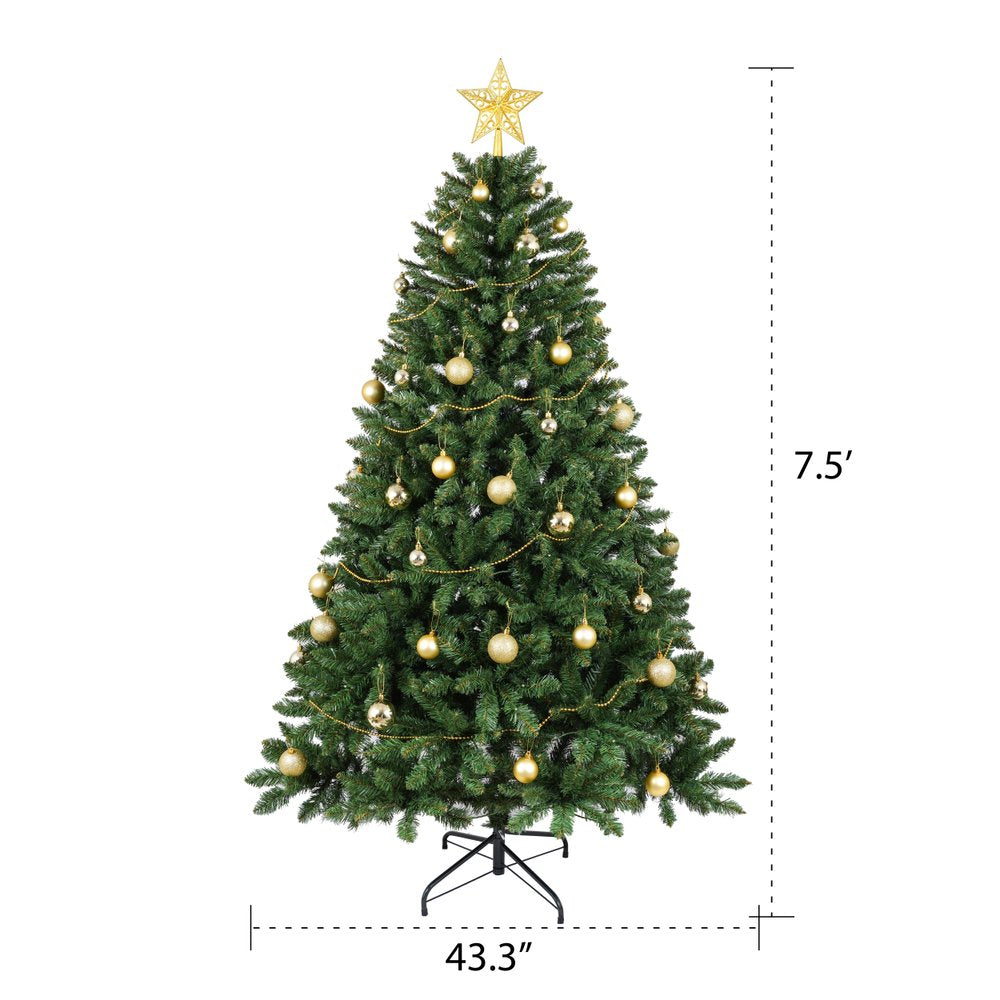 7.5' Pre Lit Full Tropical Christmas Tree With Decorations