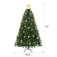 7.5' Pre Lit Full Tropical Christmas Tree With Decorations