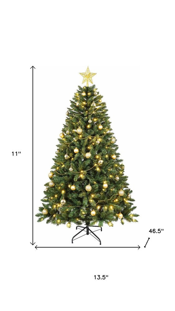 7.5' Pre Lit Full Tropical Christmas Tree With Decorations