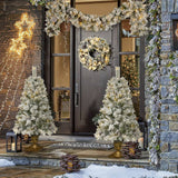 4' Pre Lit Full Cedar Christmas Tree With Decorations