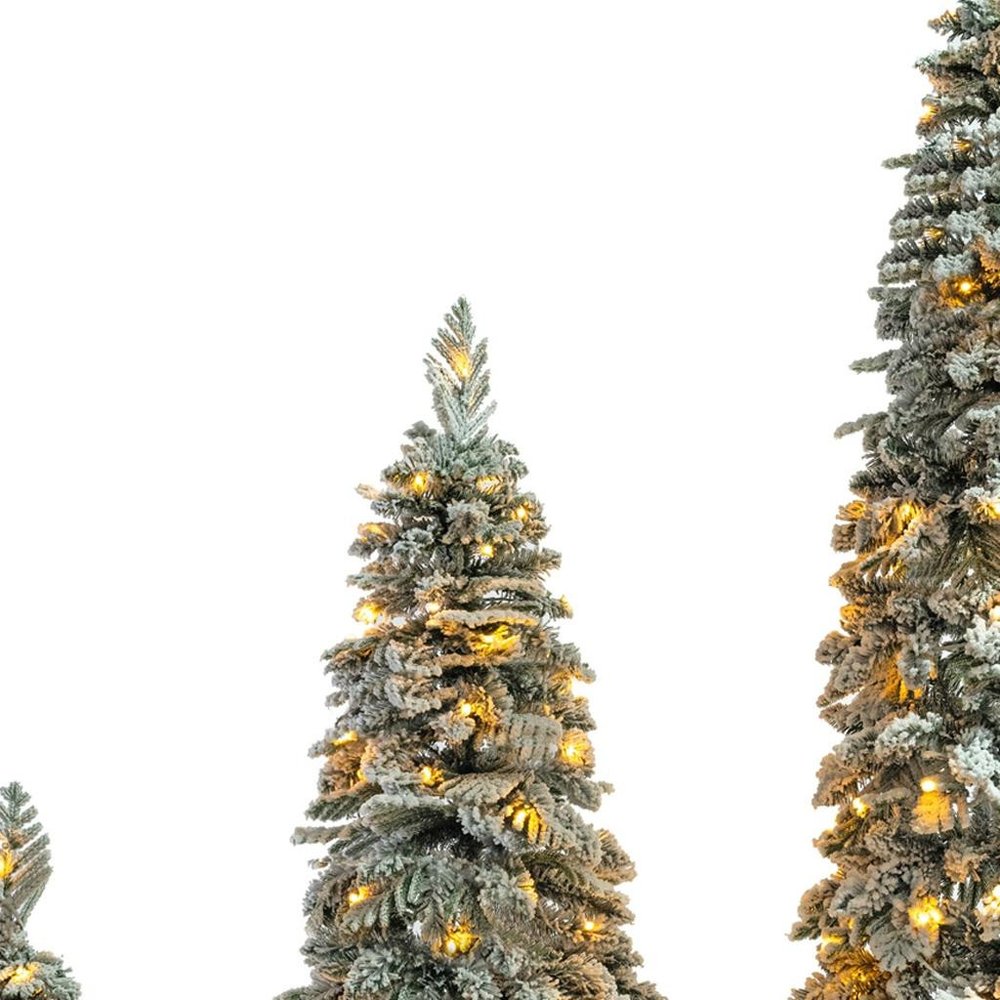 8' White Pre Lit Full Fir Christmas Tree With Decorations