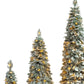 8' White Pre Lit Full Fir Christmas Tree With Decorations