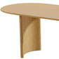 79" Natural Solid Wood Double Pedestal Base Oval Dining Table