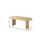 79" Natural Solid Wood Double Pedestal Base Oval Dining Table