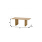 79" Natural Solid Wood Double Pedestal Base Dining Table