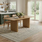 79" Natural Solid Wood Double Pedestal Base Dining Table