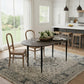 67" Walnut and Black Solid Wood Oval Dining Table