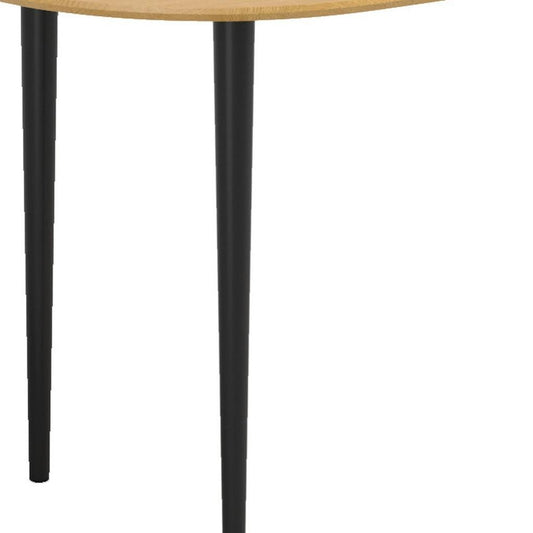 67" Natural Solid Wood Mirrored Double Pedestal Base Oval Dining Table