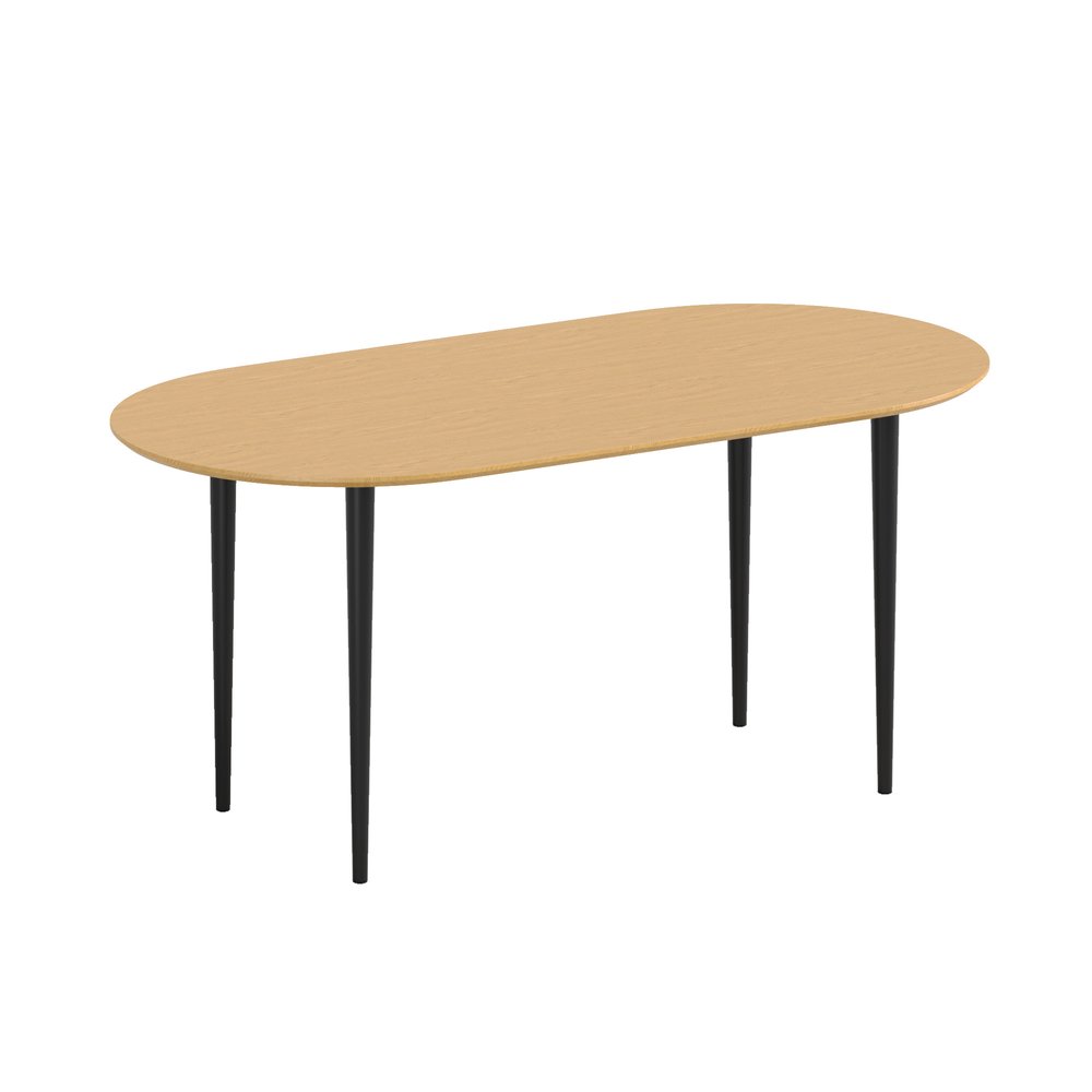 67" Natural Solid Wood Mirrored Double Pedestal Base Oval Dining Table