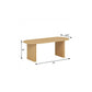 79" Natural Solid Wood Double Pedestal Base Oval Dining Table